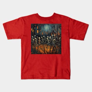 Skeleton Dance: Macabre 1 Kids T-Shirt